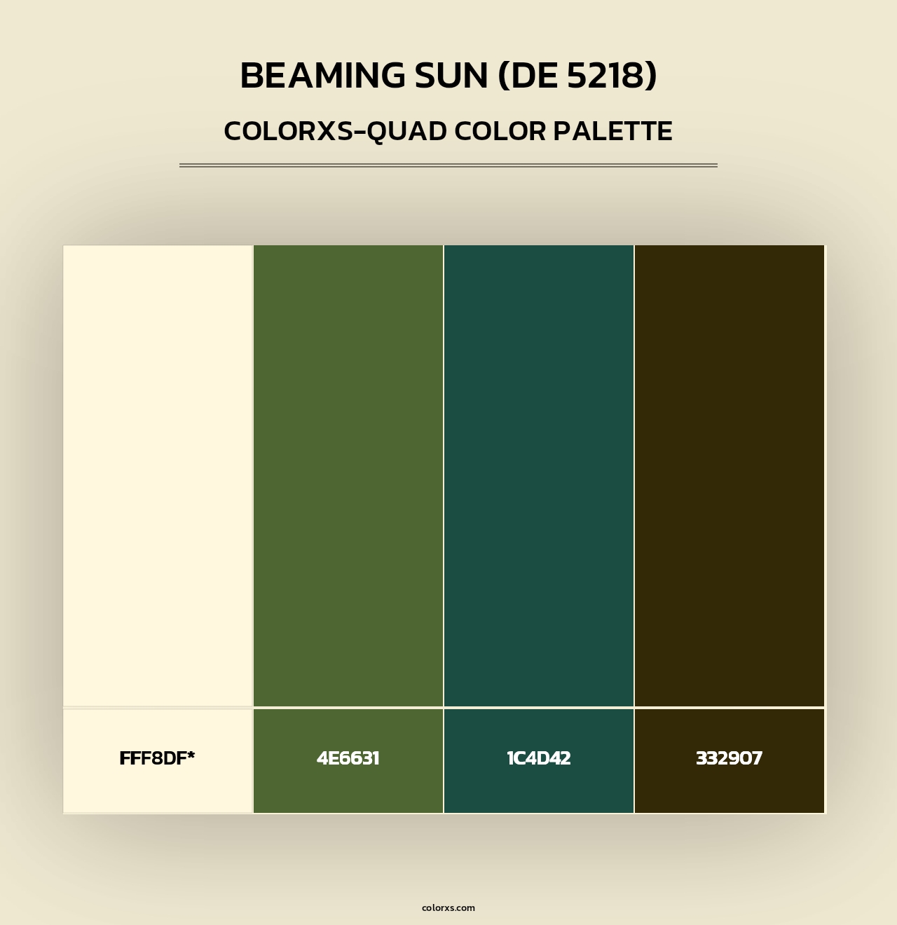 Beaming Sun (DE 5218) - Colorxs Quad Palette