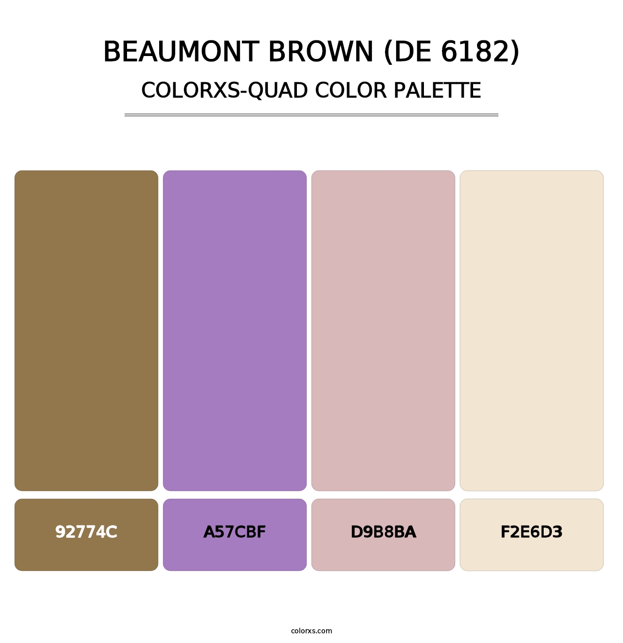 Beaumont Brown (DE 6182) - Colorxs Quad Palette