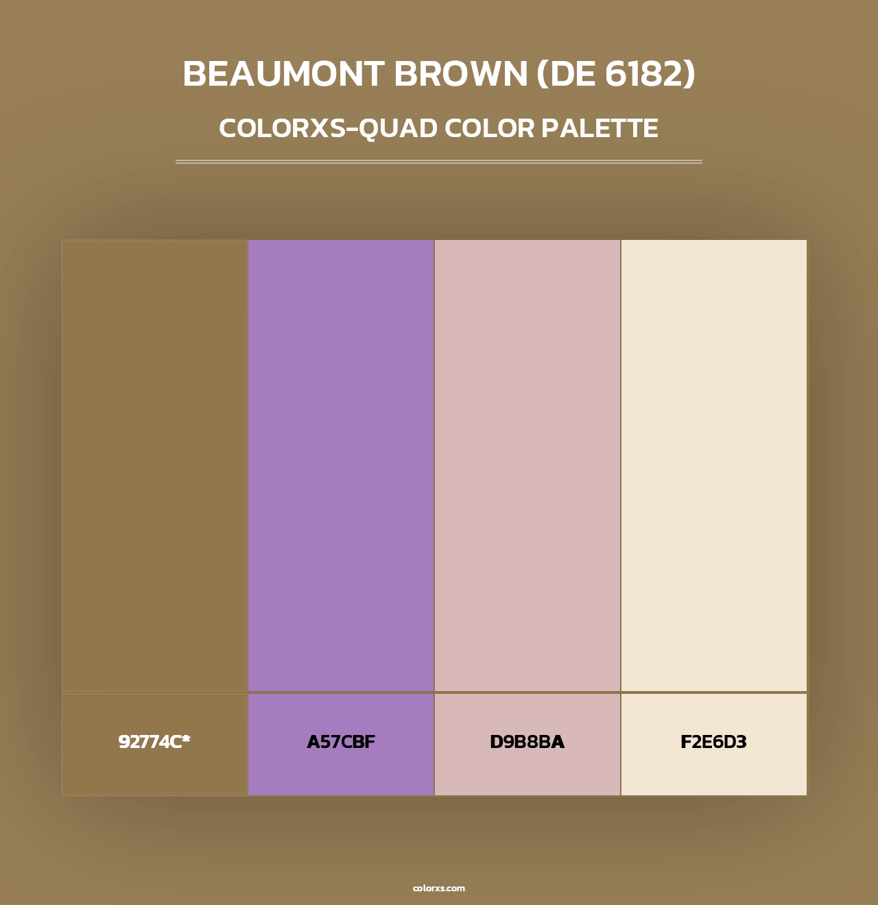 Beaumont Brown (DE 6182) - Colorxs Quad Palette