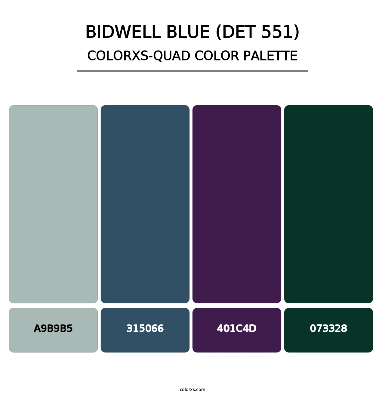 Bidwell Blue (DET 551) - Colorxs Quad Palette