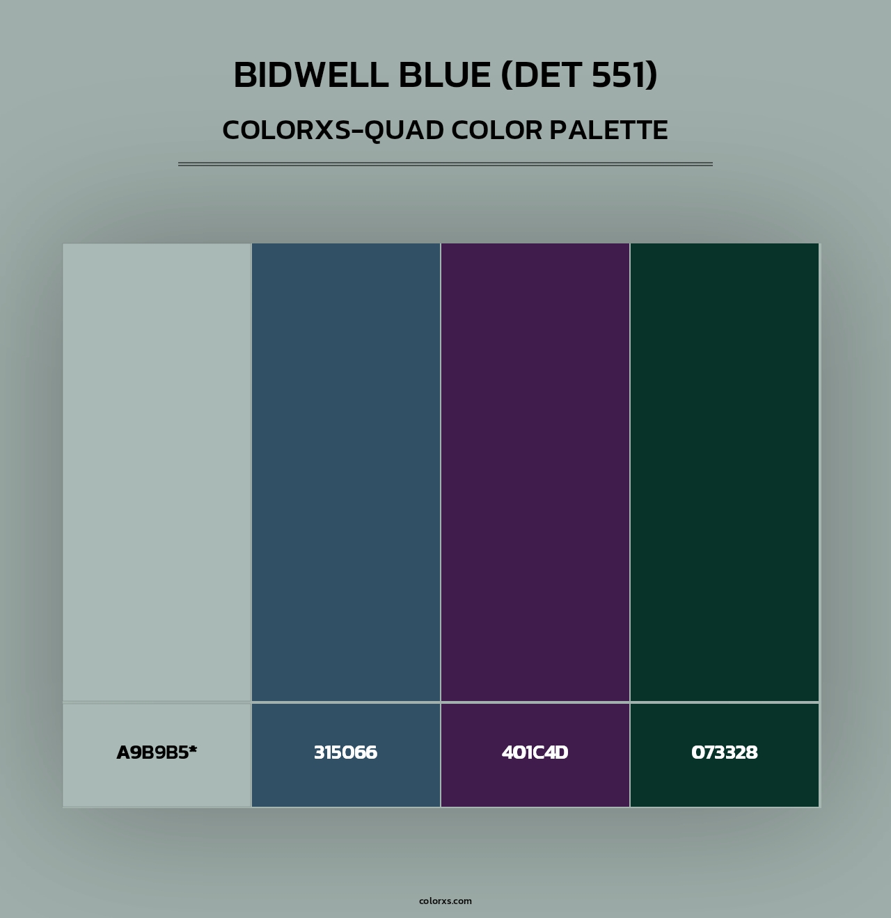 Bidwell Blue (DET 551) - Colorxs Quad Palette