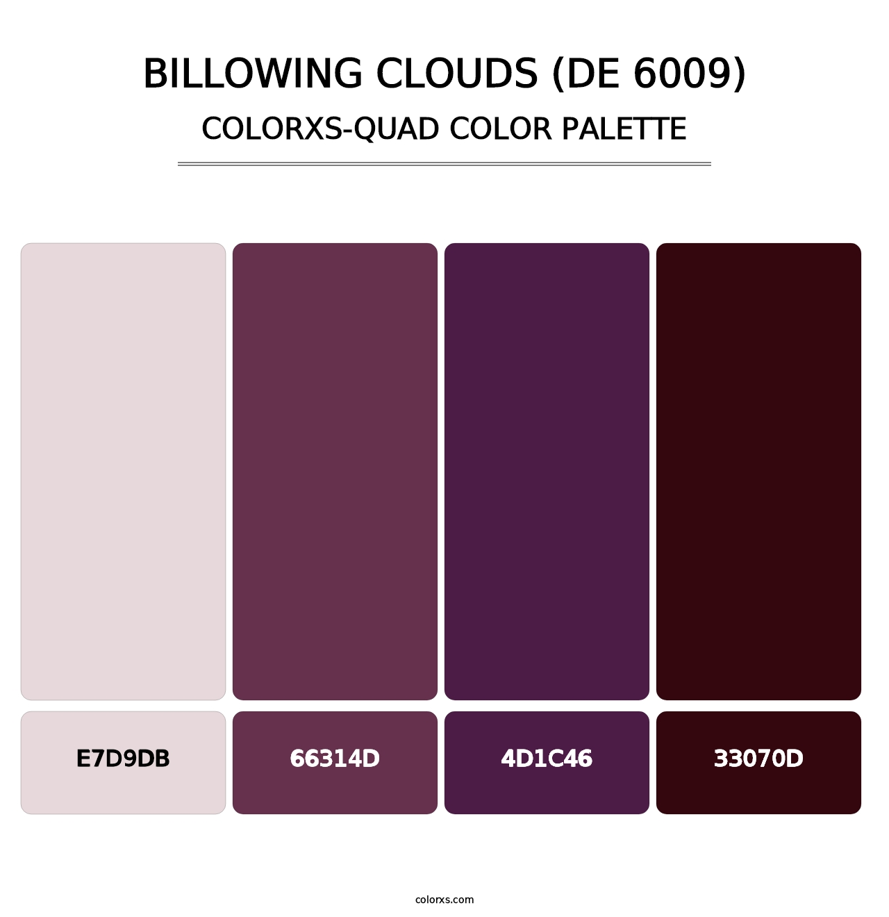 Billowing Clouds (DE 6009) - Colorxs Quad Palette
