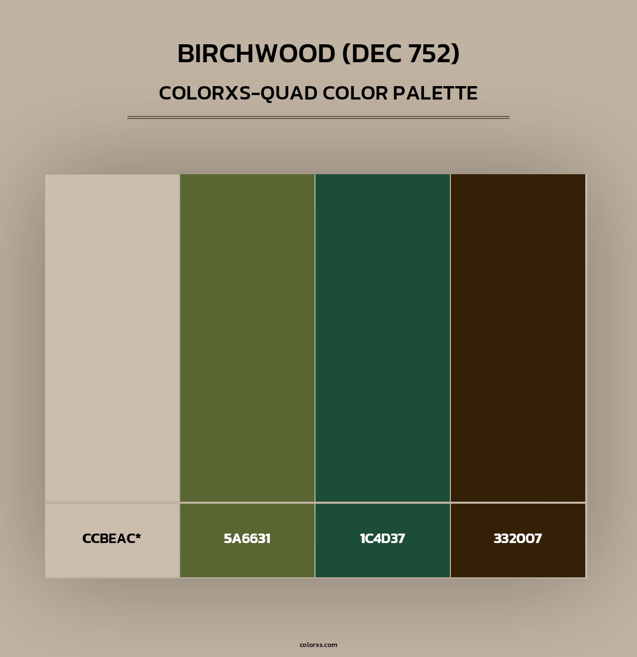 Birchwood (DEC 752) - Colorxs Quad Palette