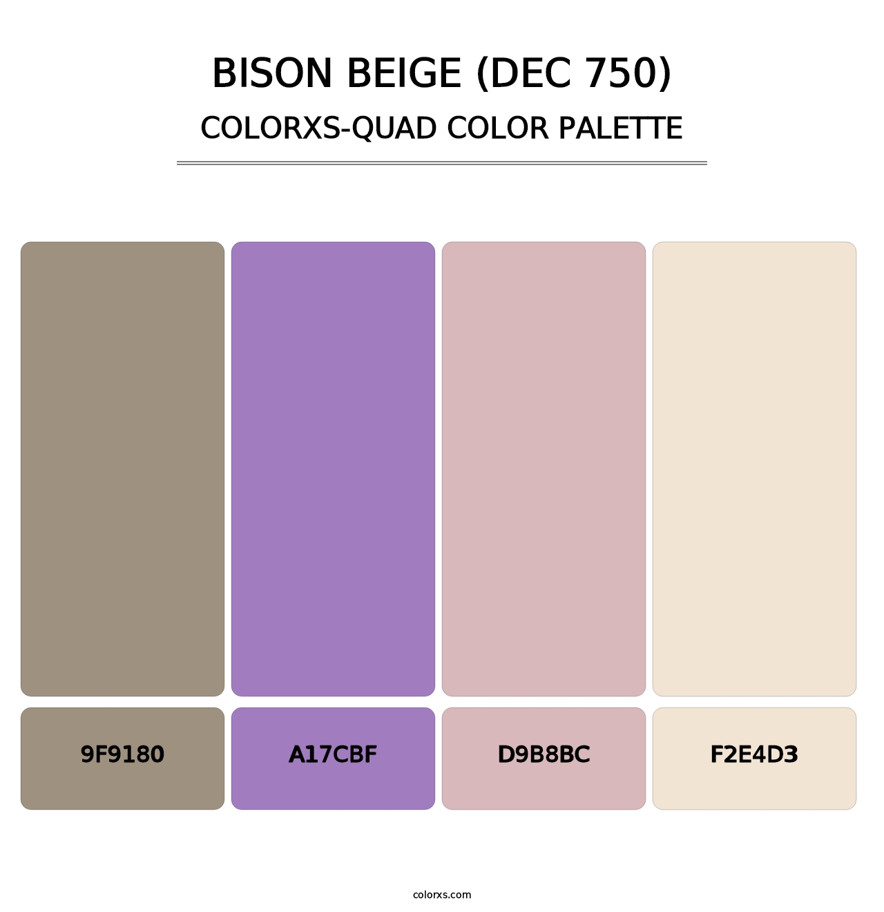 Bison Beige (DEC 750) - Colorxs Quad Palette