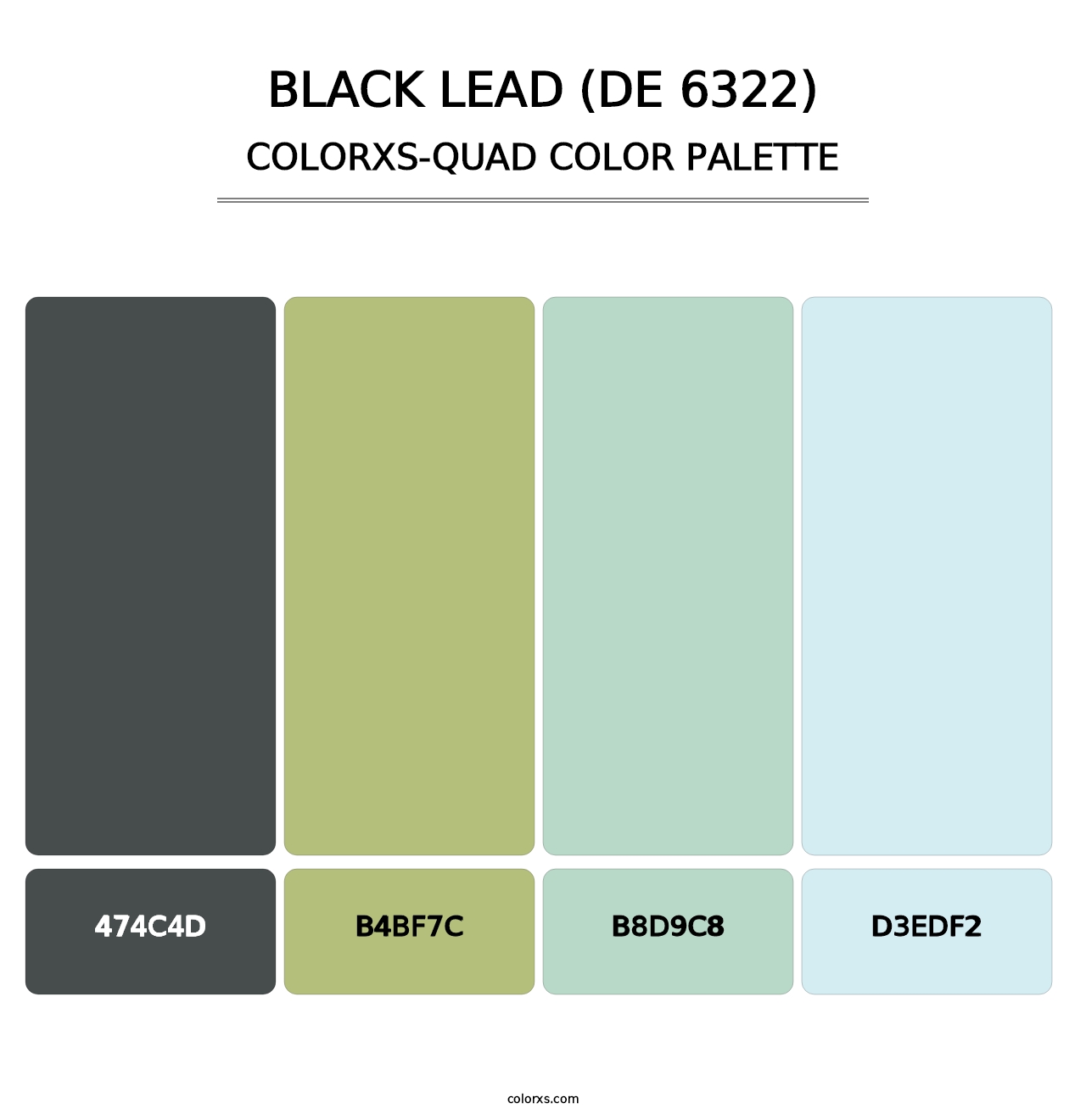 Black Lead (DE 6322) - Colorxs Quad Palette