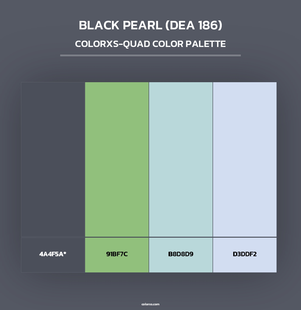 Black Pearl (DEA 186) - Colorxs Quad Palette