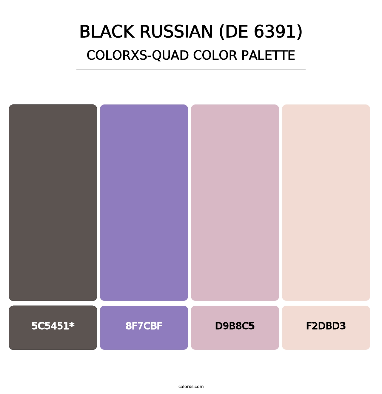 Black Russian (DE 6391) - Colorxs Quad Palette