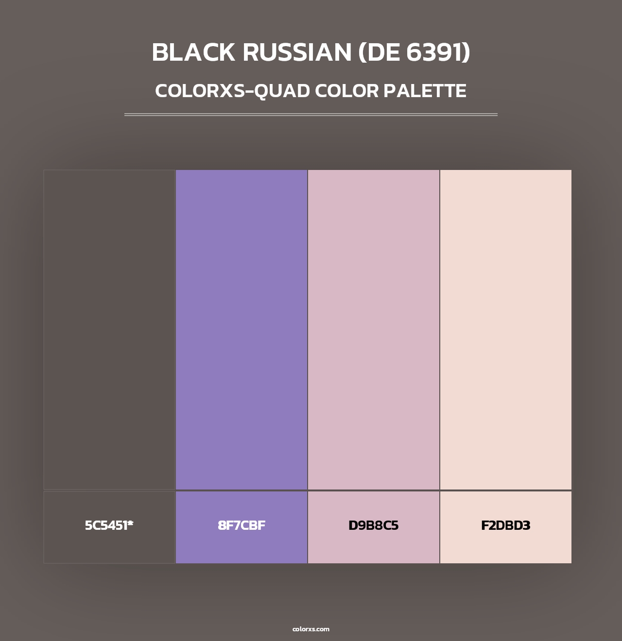 Black Russian (DE 6391) - Colorxs Quad Palette