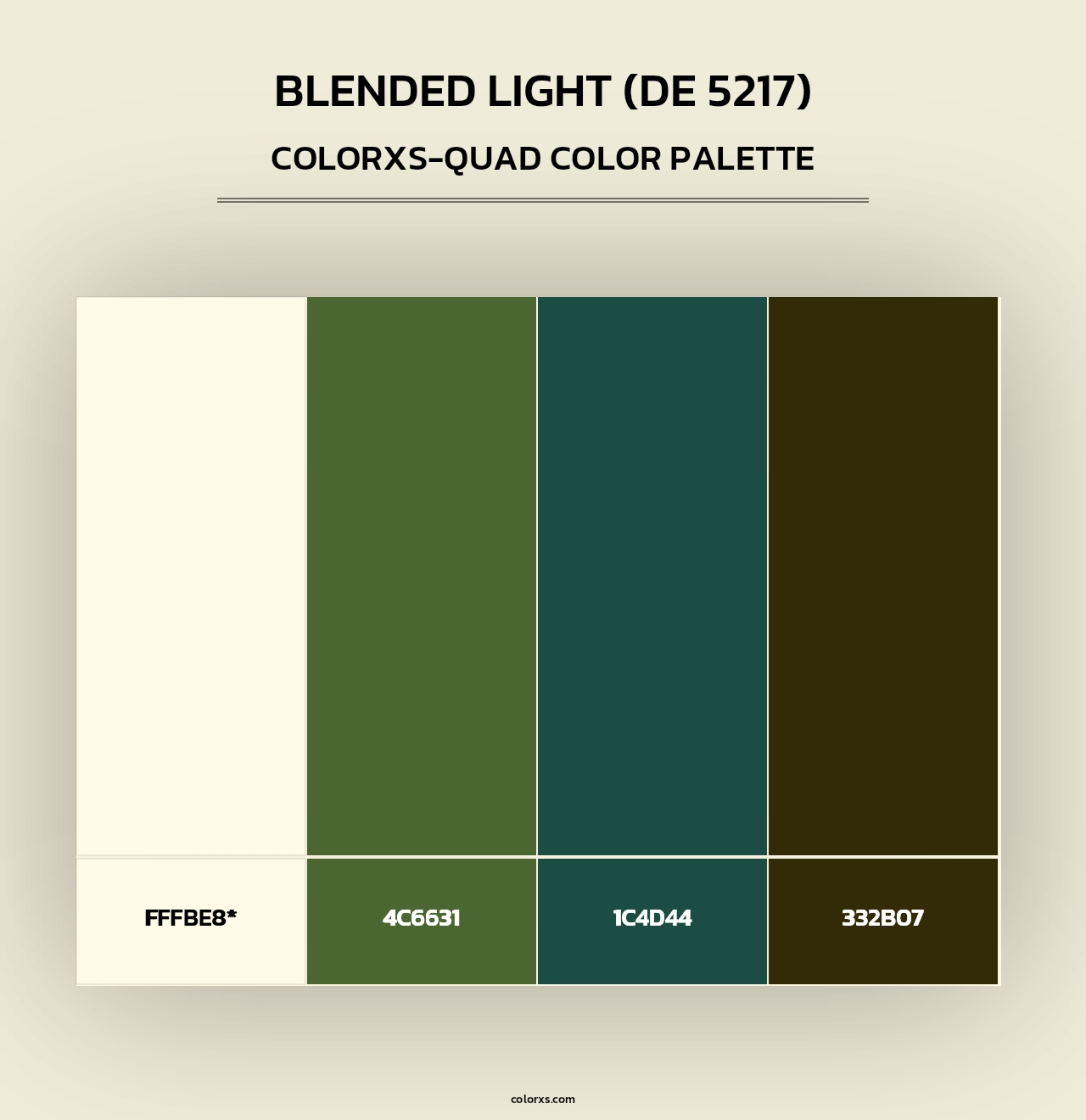 Blended Light (DE 5217) - Colorxs Quad Palette
