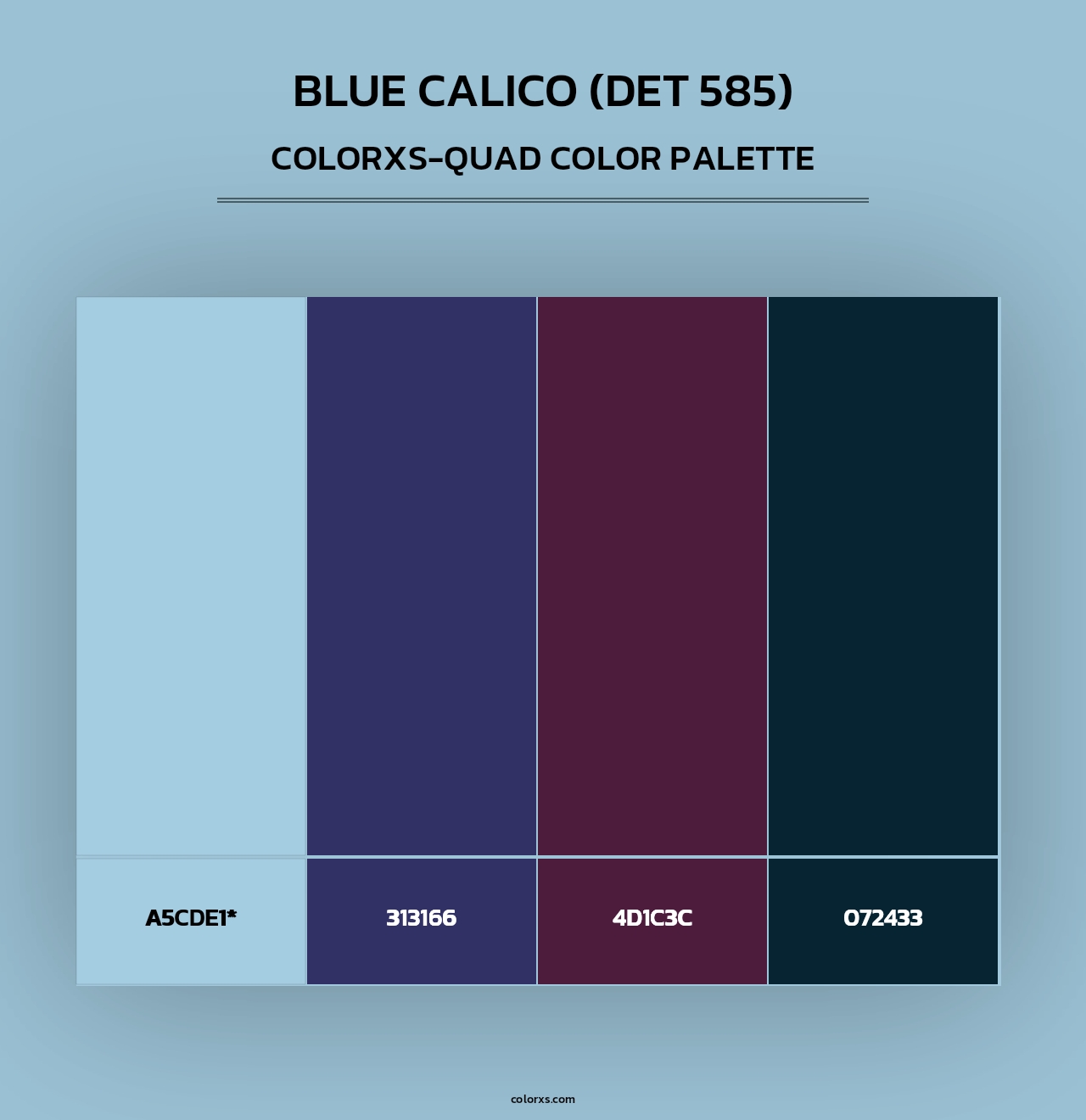 Blue Calico (DET 585) - Colorxs Quad Palette