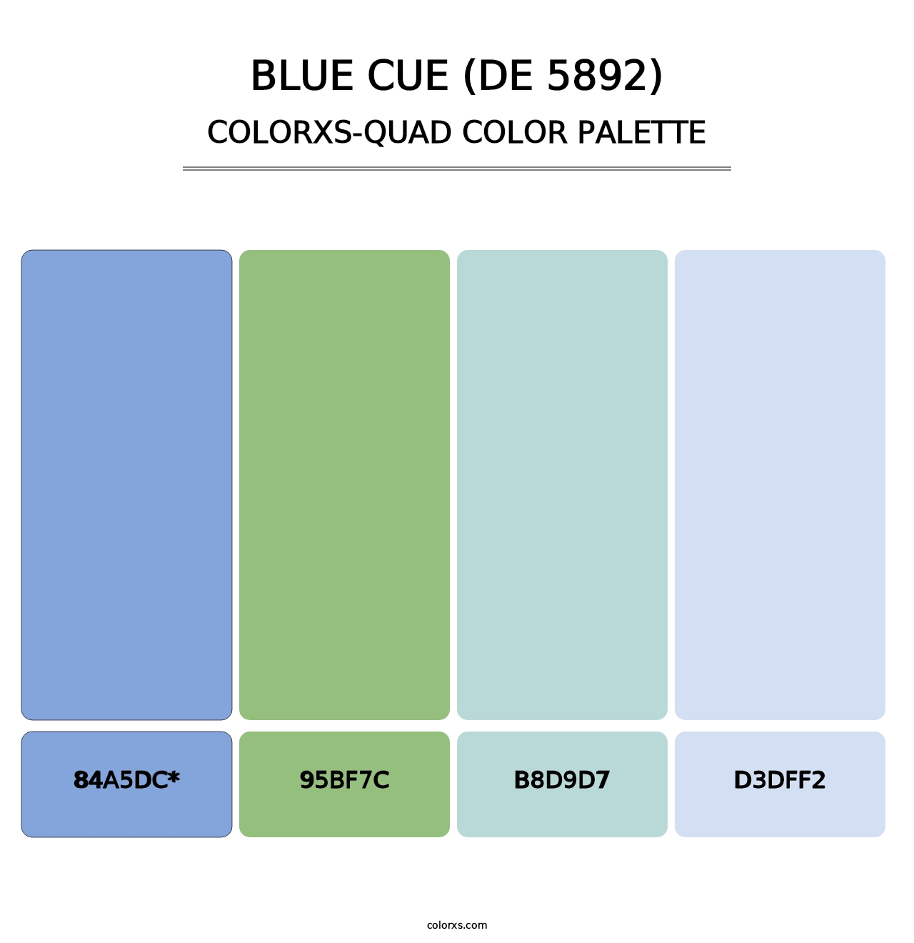 Blue Cue (DE 5892) - Colorxs Quad Palette