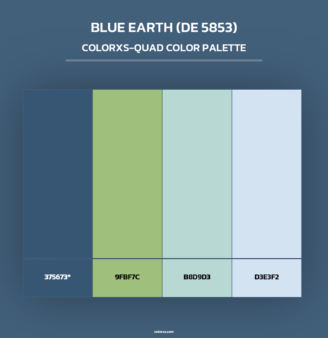 Blue Earth (DE 5853) - Colorxs Quad Palette