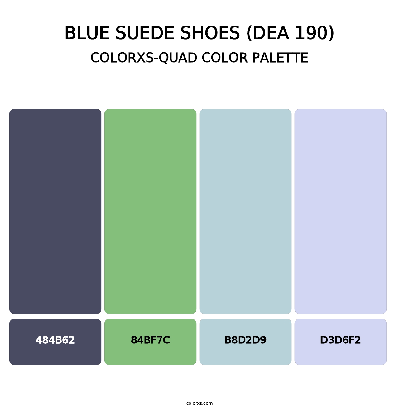Blue Suede Shoes (DEA 190) - Colorxs Quad Palette