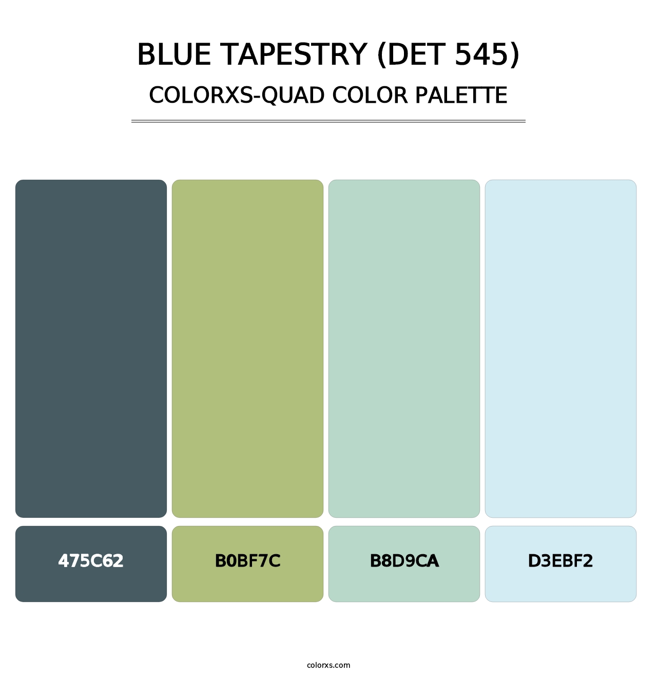 Blue Tapestry (DET 545) - Colorxs Quad Palette