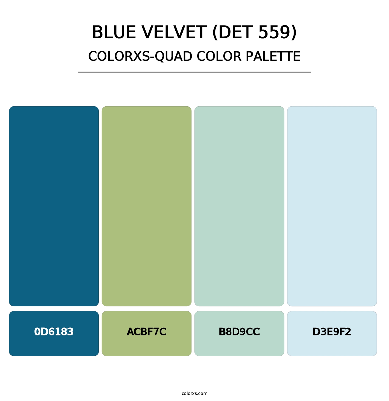 Blue Velvet (DET 559) - Colorxs Quad Palette