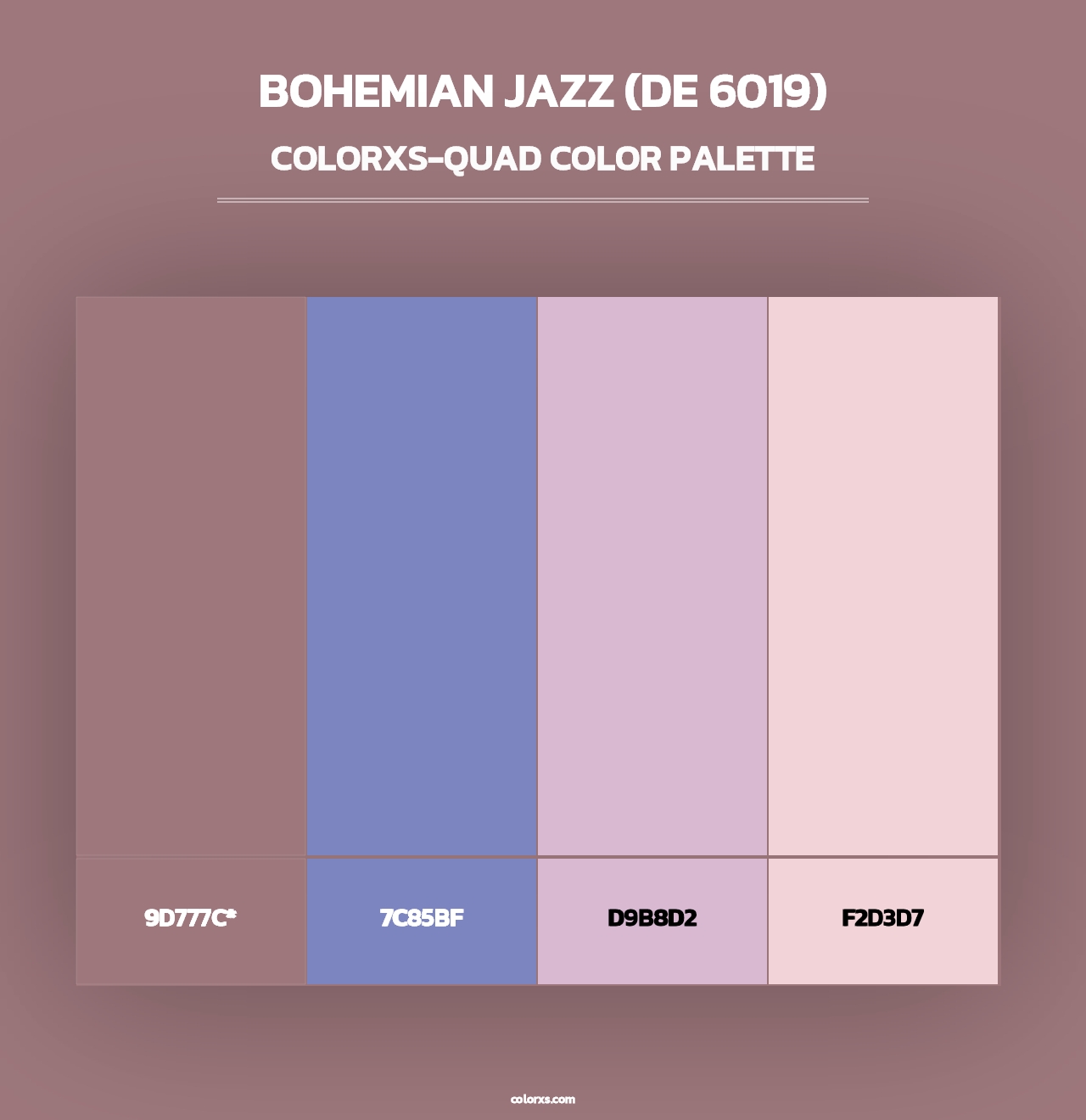Bohemian Jazz (DE 6019) - Colorxs Quad Palette