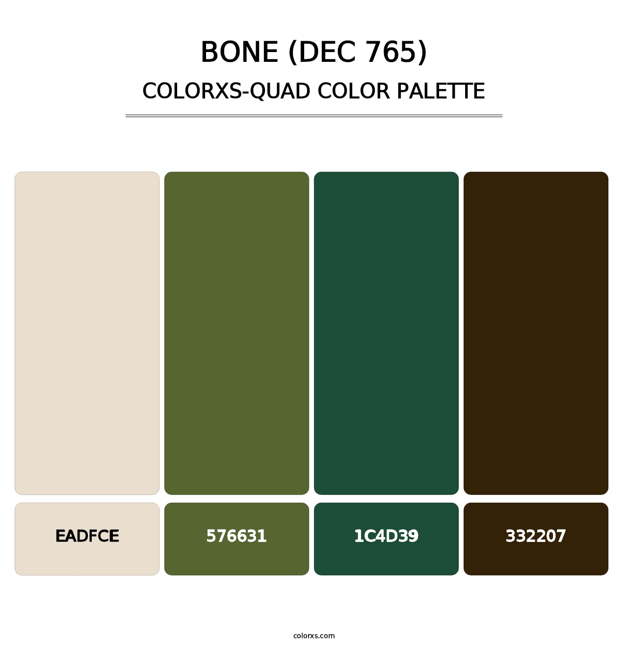 Bone (DEC 765) - Colorxs Quad Palette