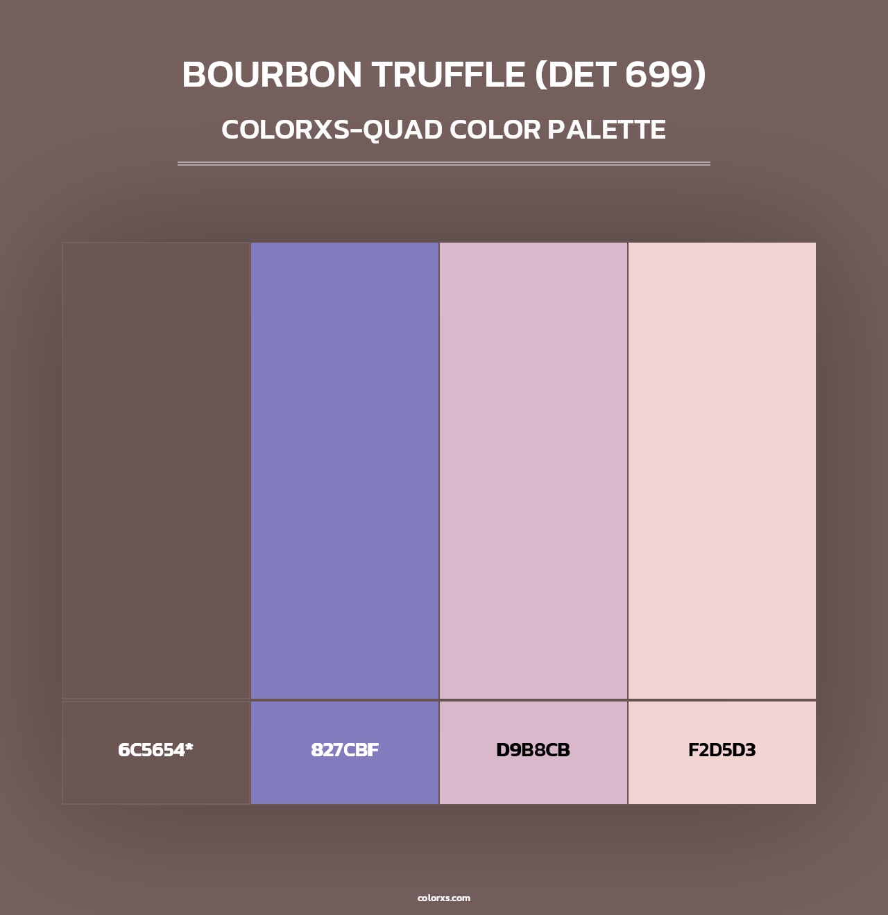 Bourbon Truffle (DET 699) - Colorxs Quad Palette