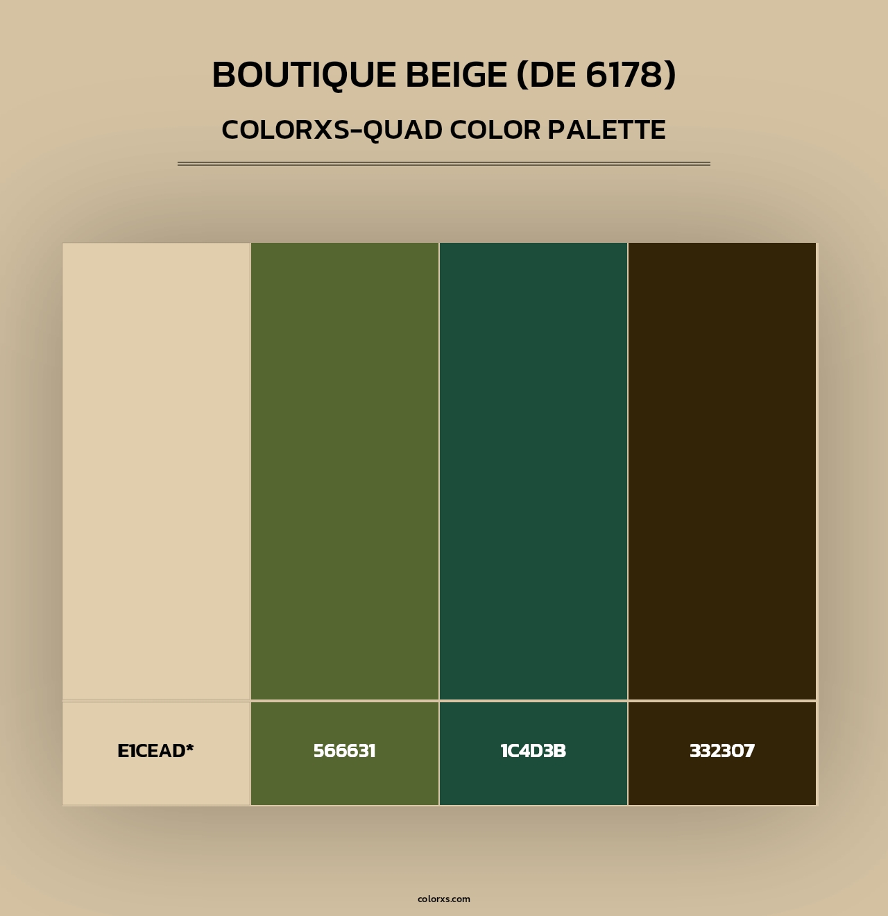 Boutique Beige (DE 6178) - Colorxs Quad Palette