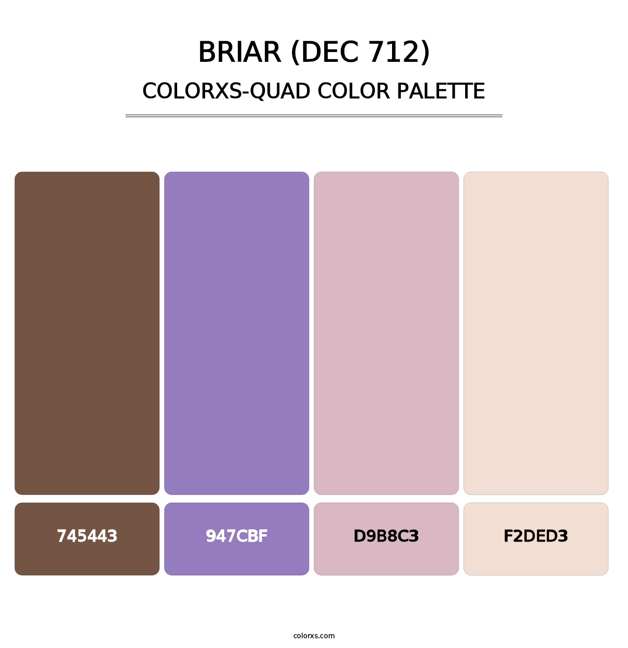 Briar (DEC 712) - Colorxs Quad Palette