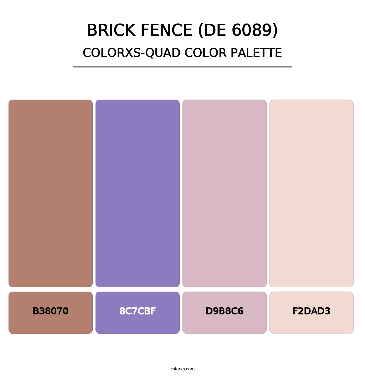 Brick Fence (DE 6089) - Colorxs Quad Palette