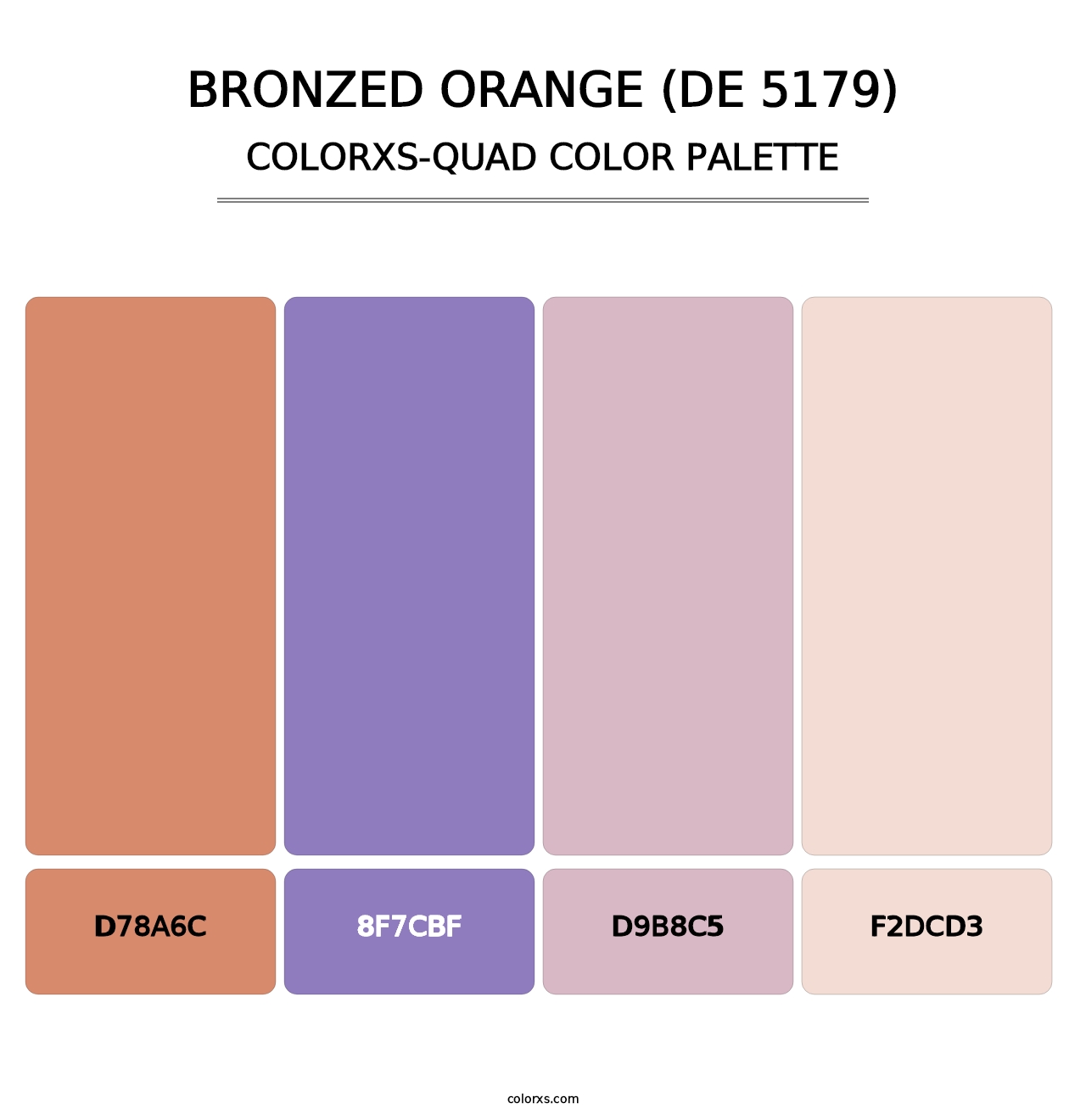 Bronzed Orange (DE 5179) - Colorxs Quad Palette