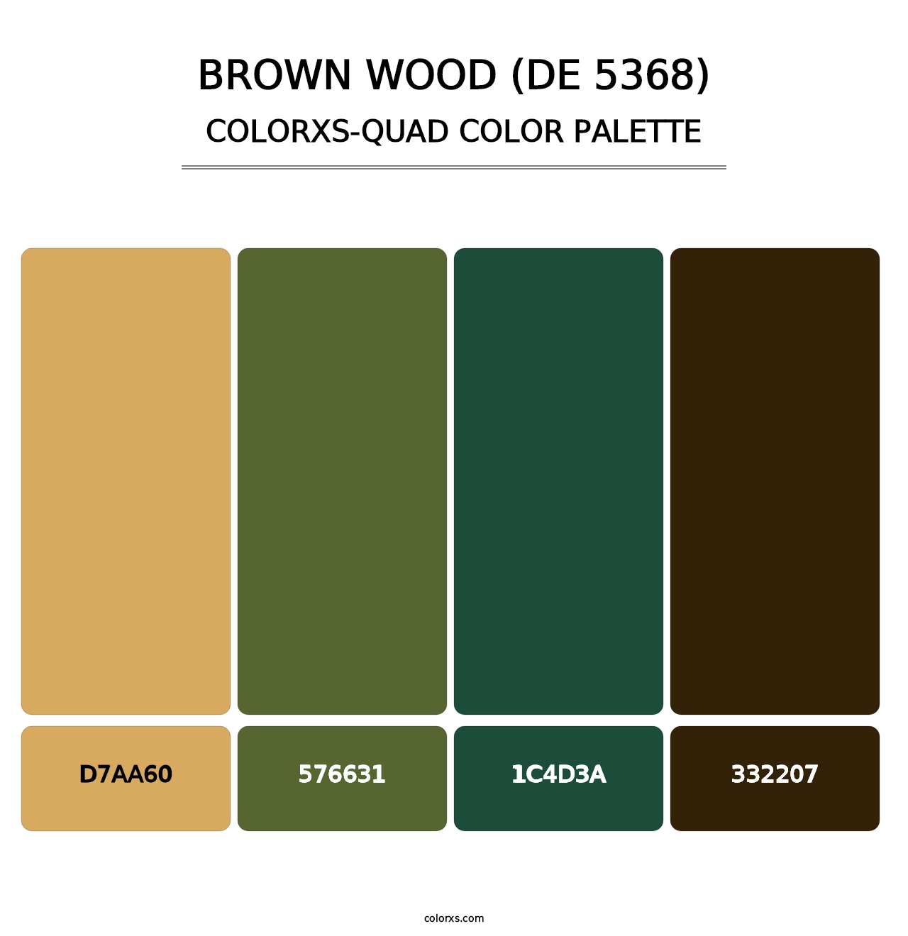 Brown Wood (DE 5368) - Colorxs Quad Palette