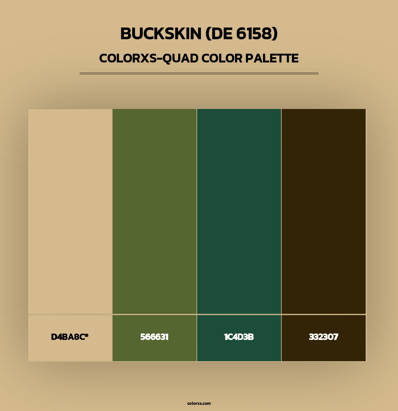 Buckskin (DE 6158) - Colorxs Quad Palette