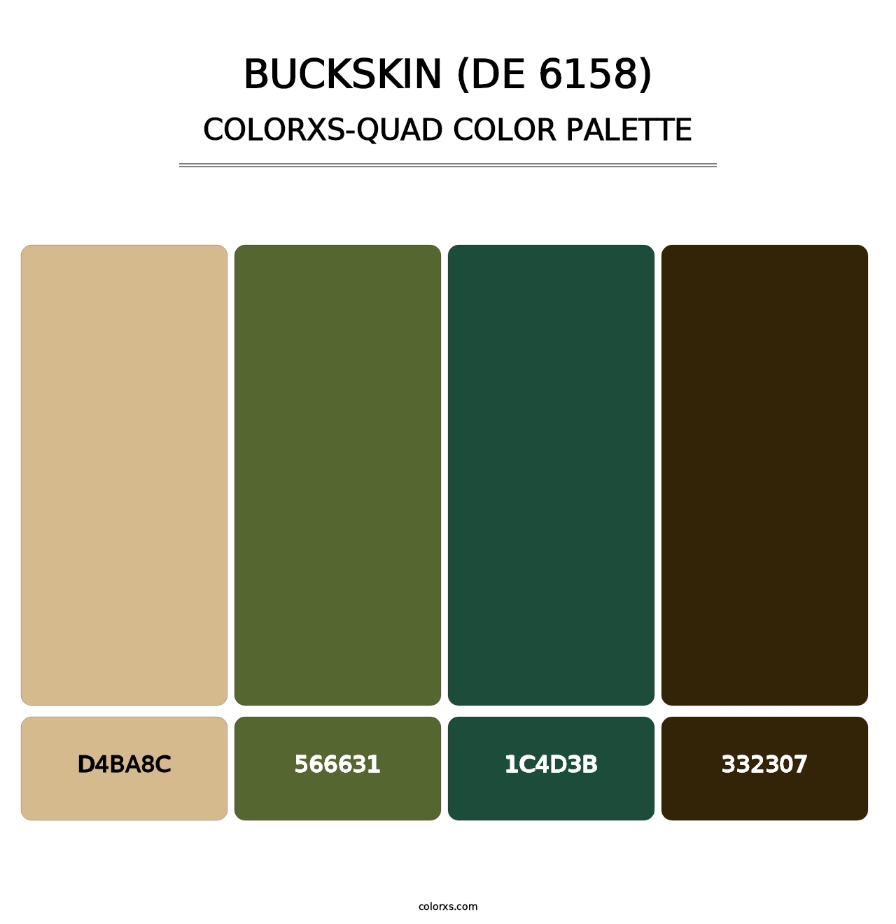 Buckskin (DE 6158) - Colorxs Quad Palette