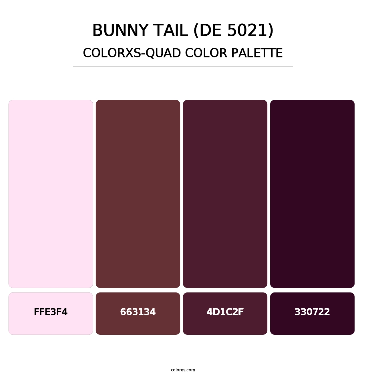 Bunny Tail (DE 5021) - Colorxs Quad Palette