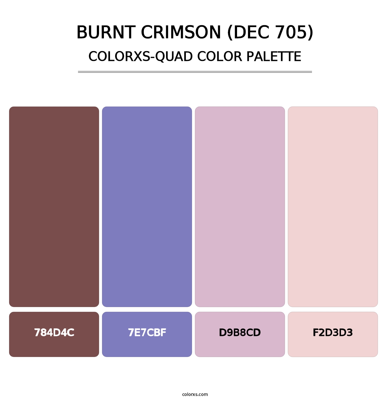 Burnt Crimson (DEC 705) - Colorxs Quad Palette