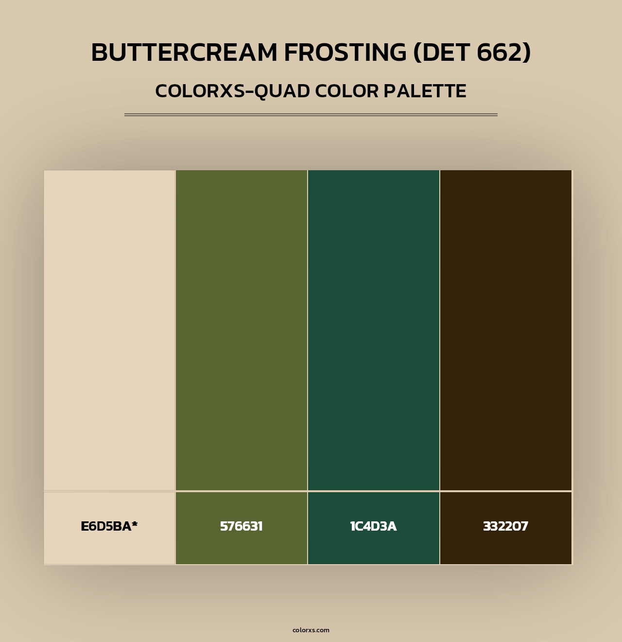 Buttercream Frosting (DET 662) - Colorxs Quad Palette