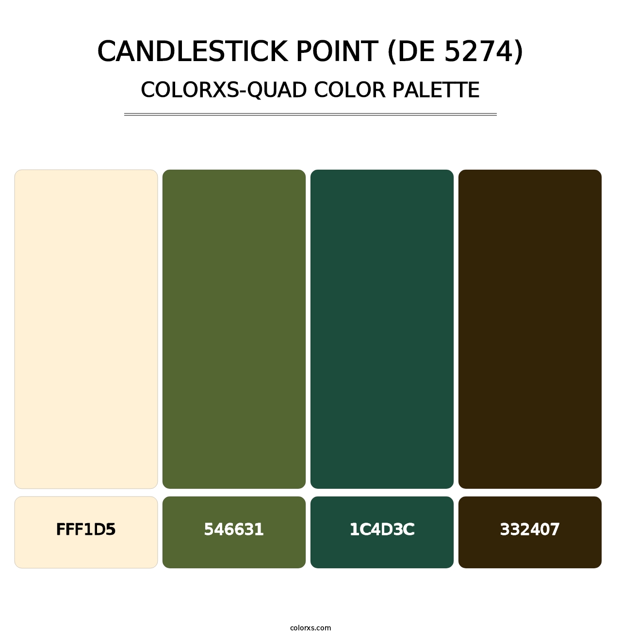 Candlestick Point (DE 5274) - Colorxs Quad Palette