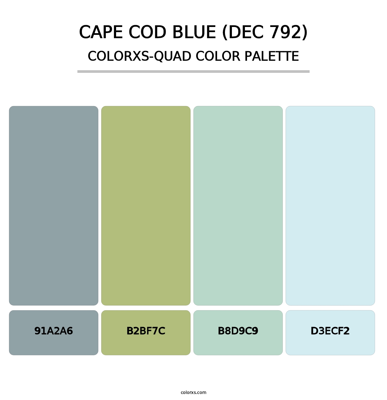 Cape Cod Blue (DEC 792) - Colorxs Quad Palette