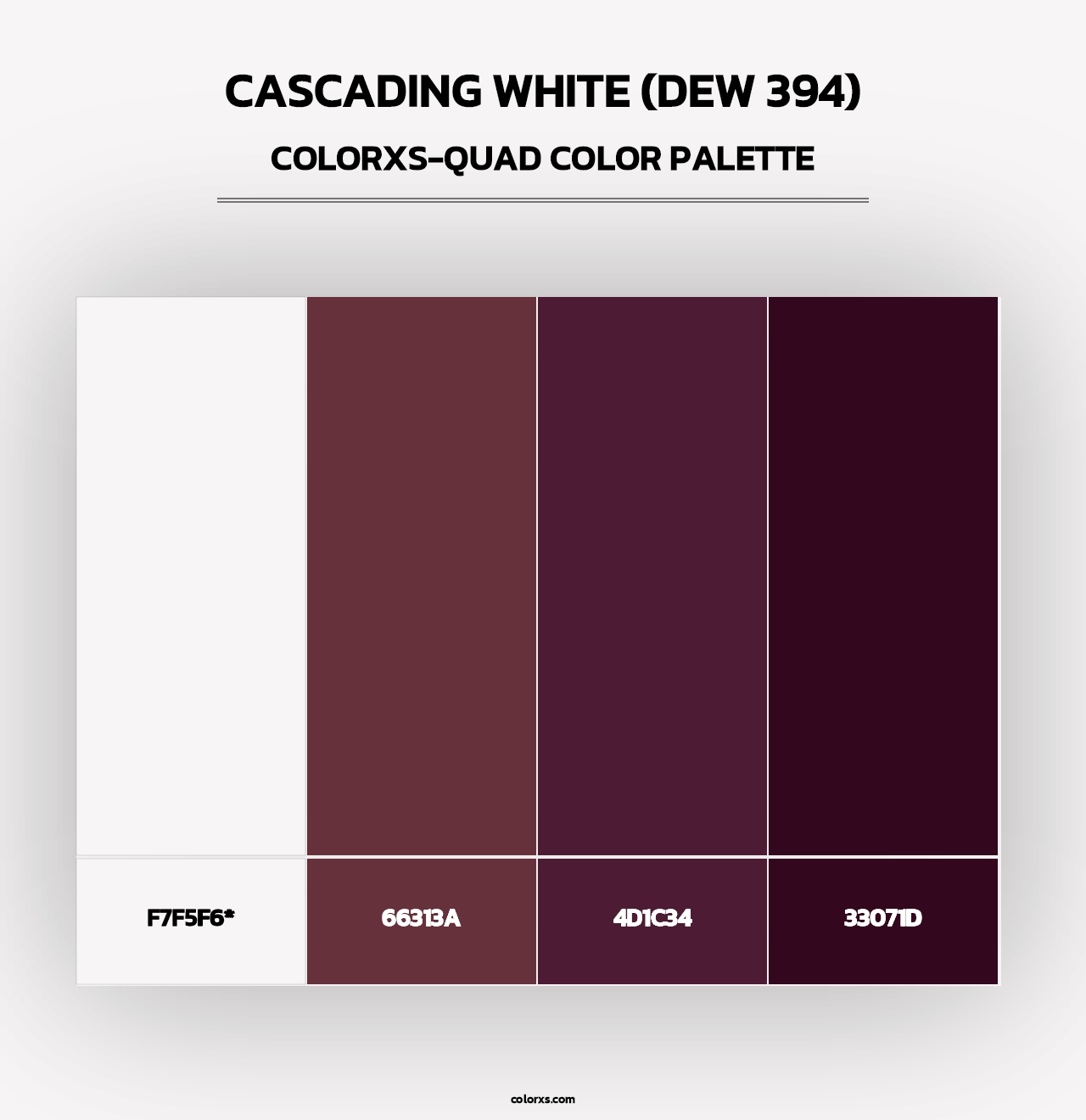 Cascading White (DEW 394) - Colorxs Quad Palette