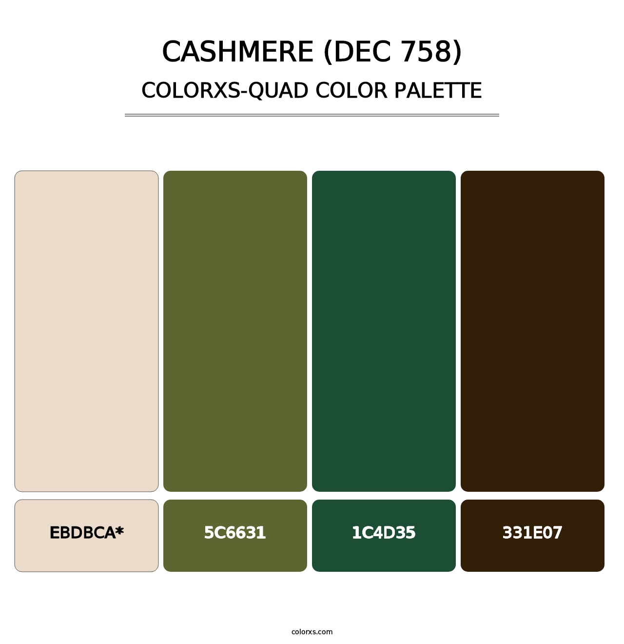 Cashmere (DEC 758) - Colorxs Quad Palette
