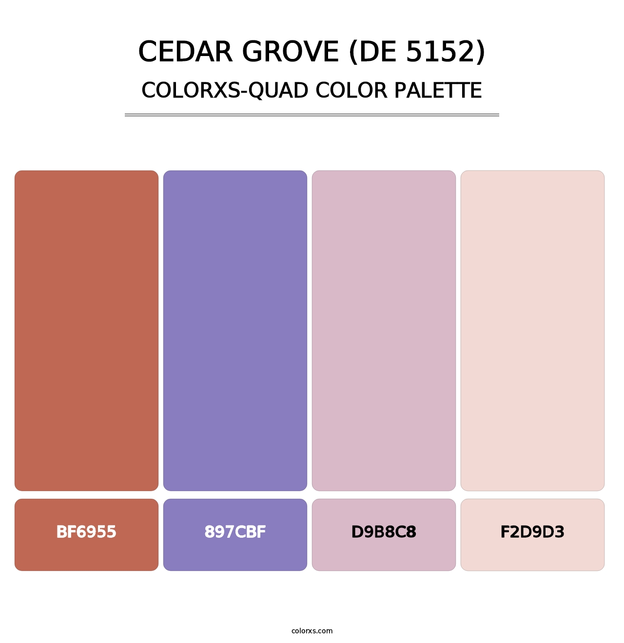 Cedar Grove (DE 5152) - Colorxs Quad Palette