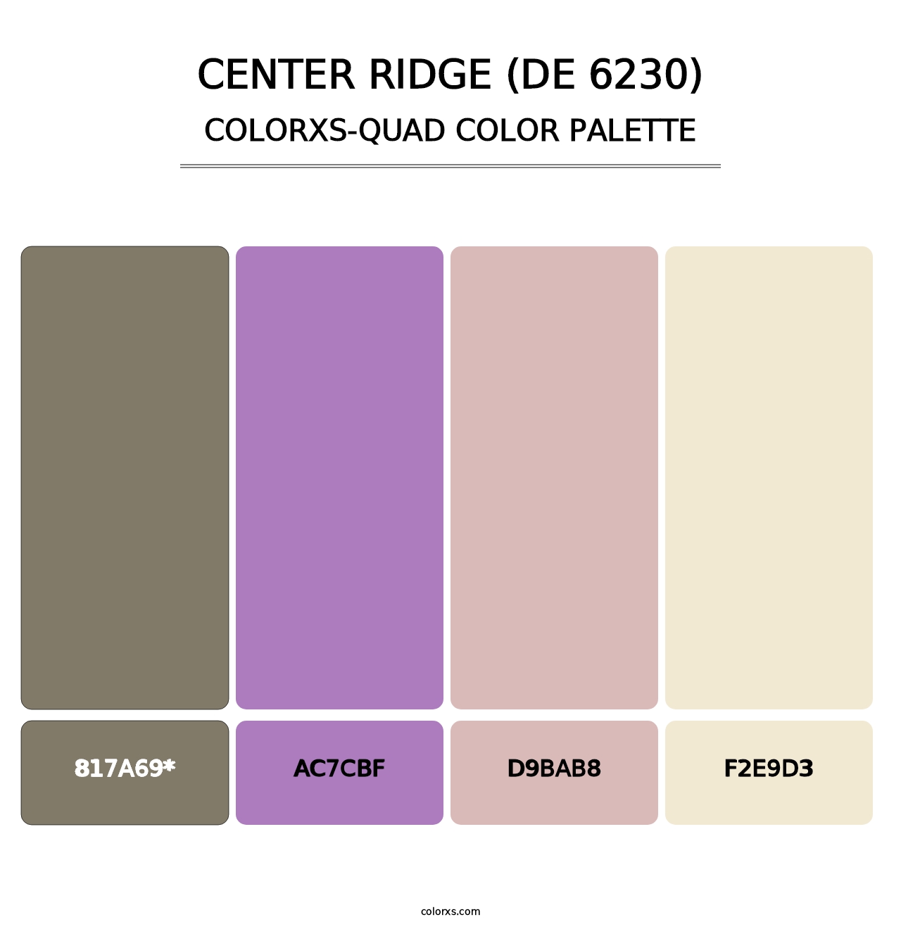Center Ridge (DE 6230) - Colorxs Quad Palette