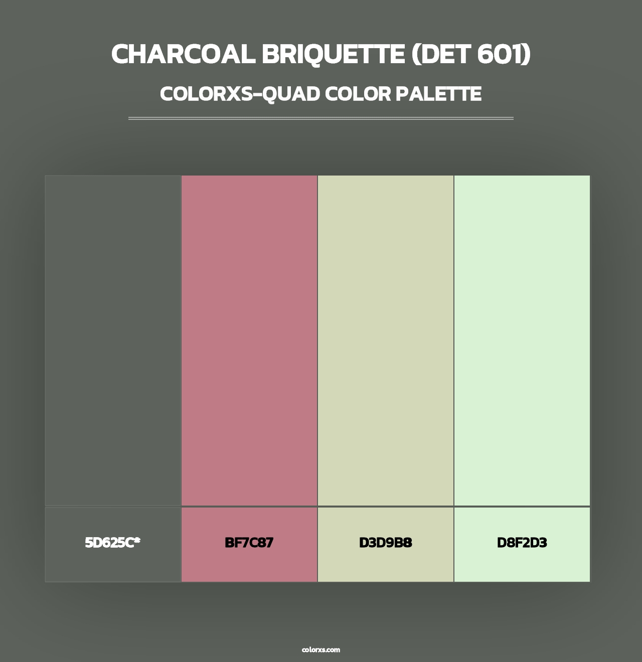 Charcoal Briquette (DET 601) - Colorxs Quad Palette