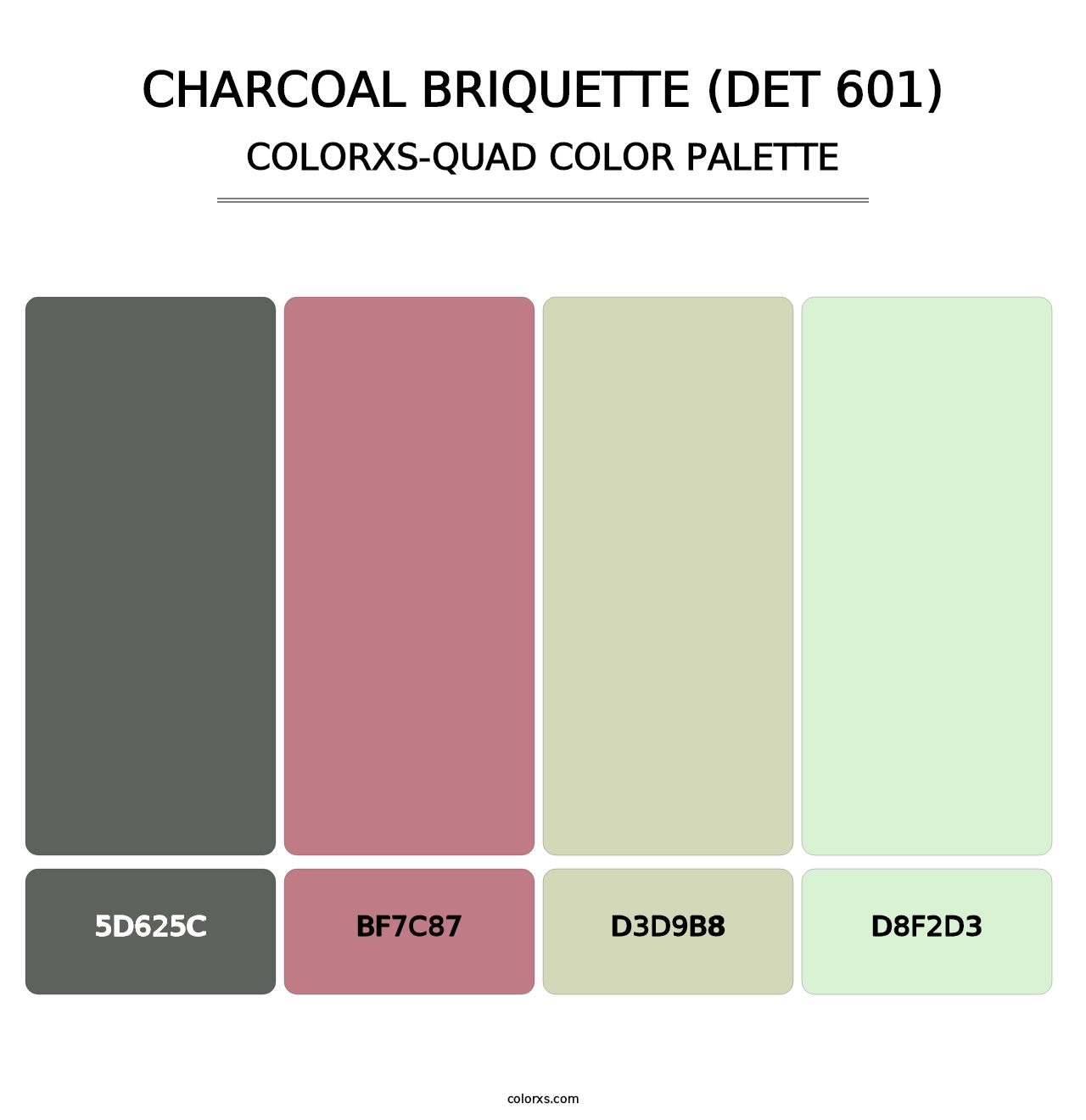 Charcoal Briquette (DET 601) - Colorxs Quad Palette