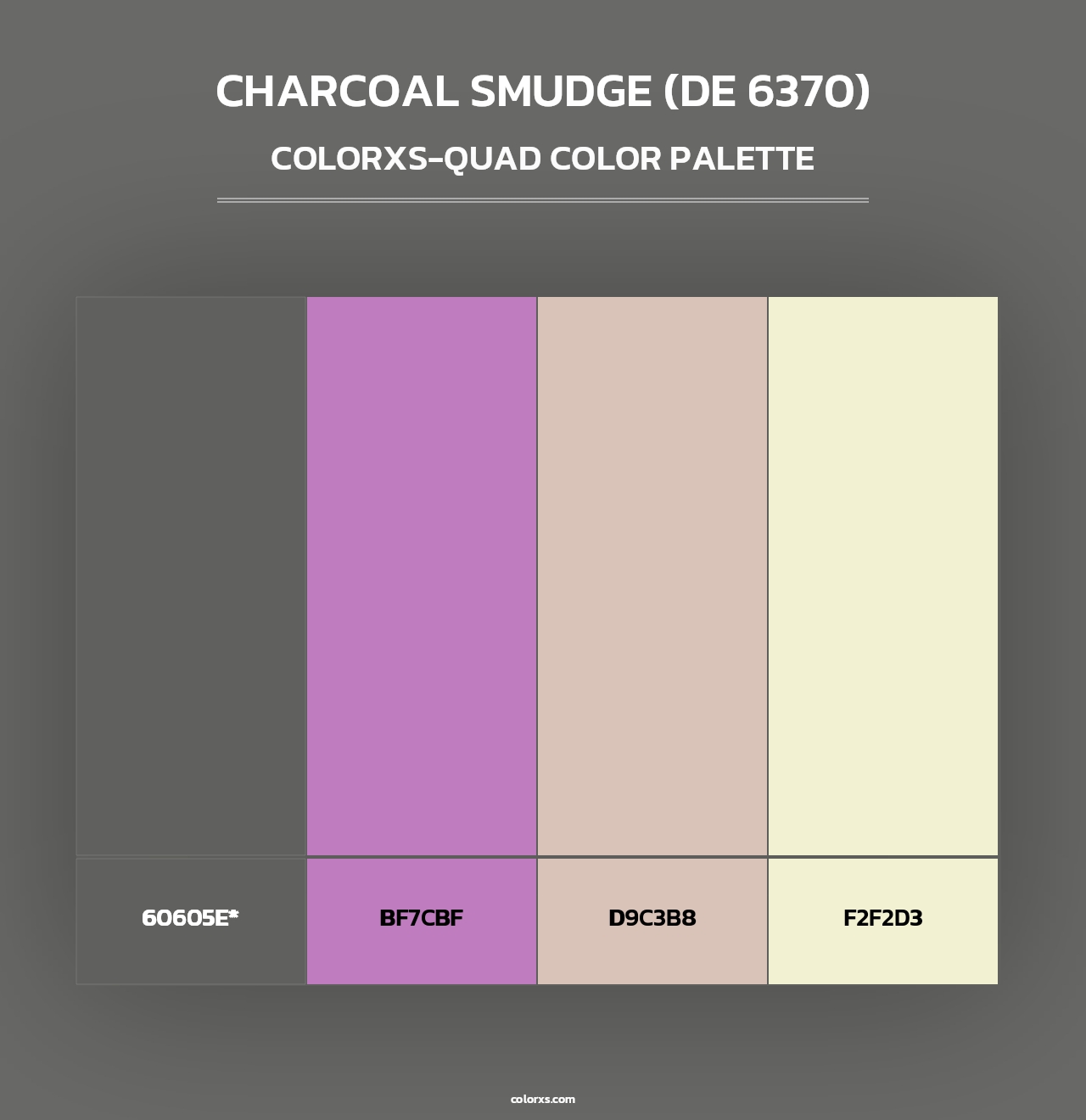 Charcoal Smudge (DE 6370) - Colorxs Quad Palette