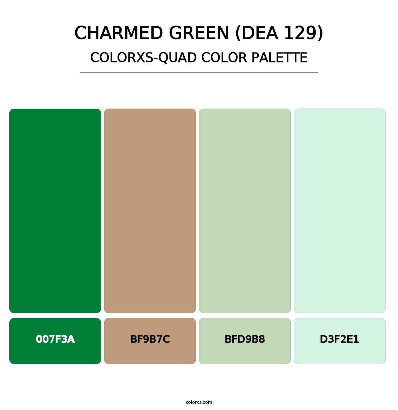 Charmed Green (DEA 129) - Colorxs Quad Palette