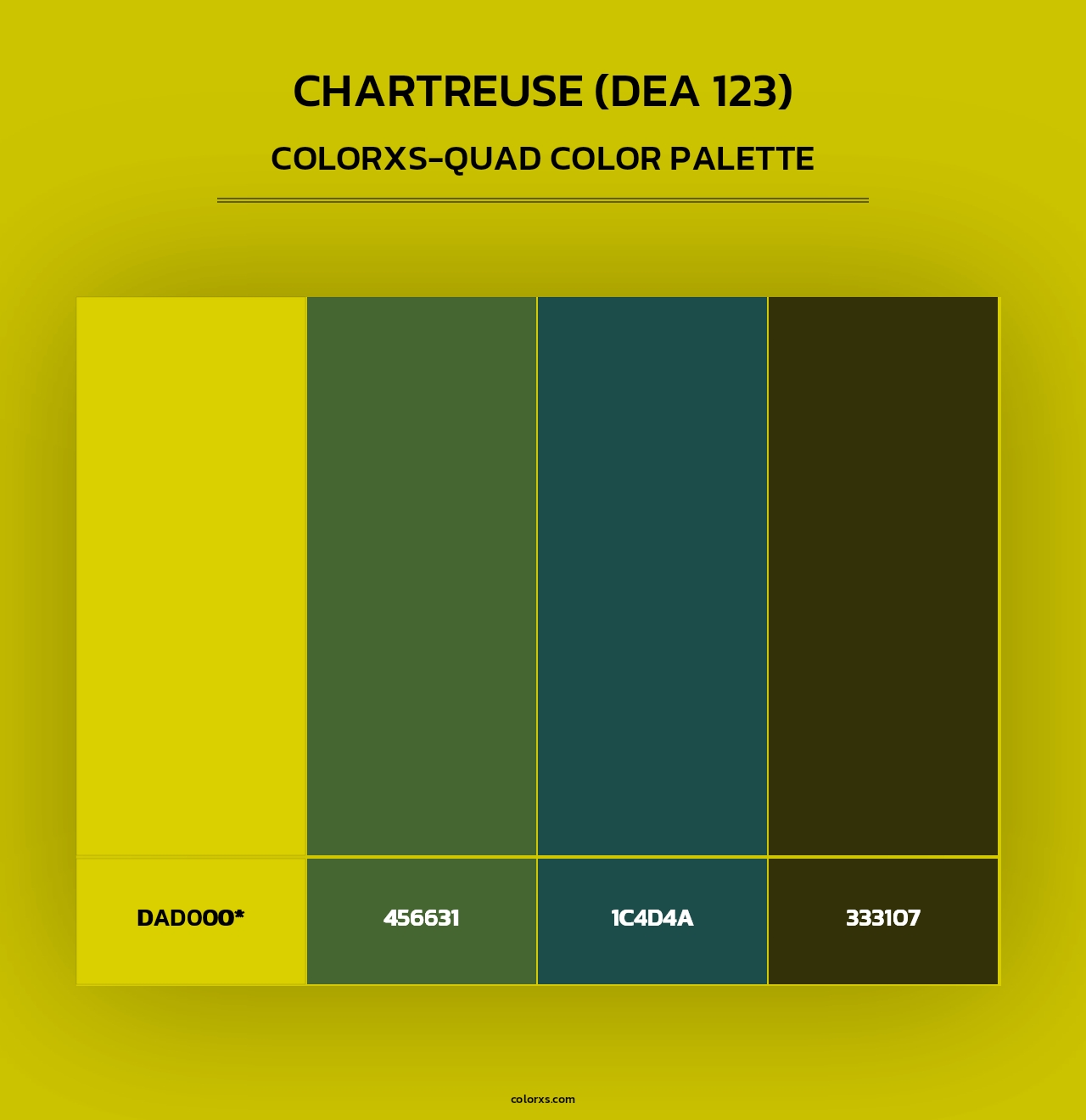 Chartreuse (DEA 123) - Colorxs Quad Palette