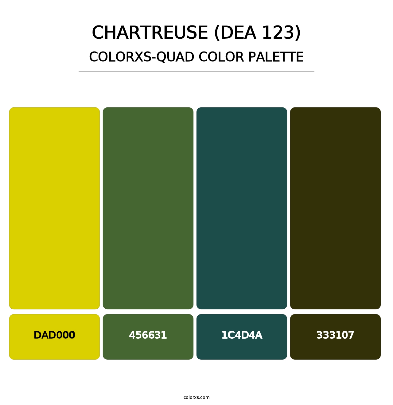 Chartreuse (DEA 123) - Colorxs Quad Palette