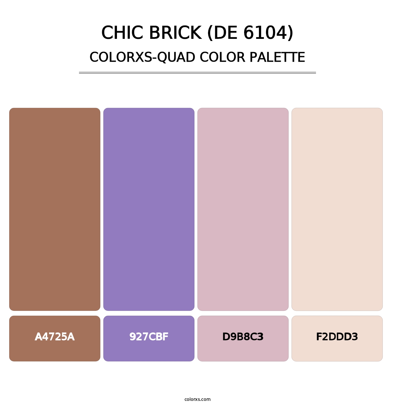 Chic Brick (DE 6104) - Colorxs Quad Palette