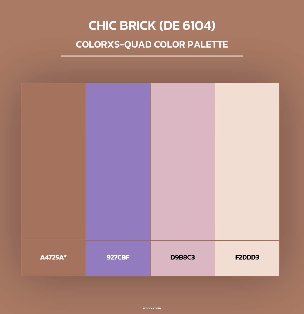 Chic Brick (DE 6104) - Colorxs Quad Palette