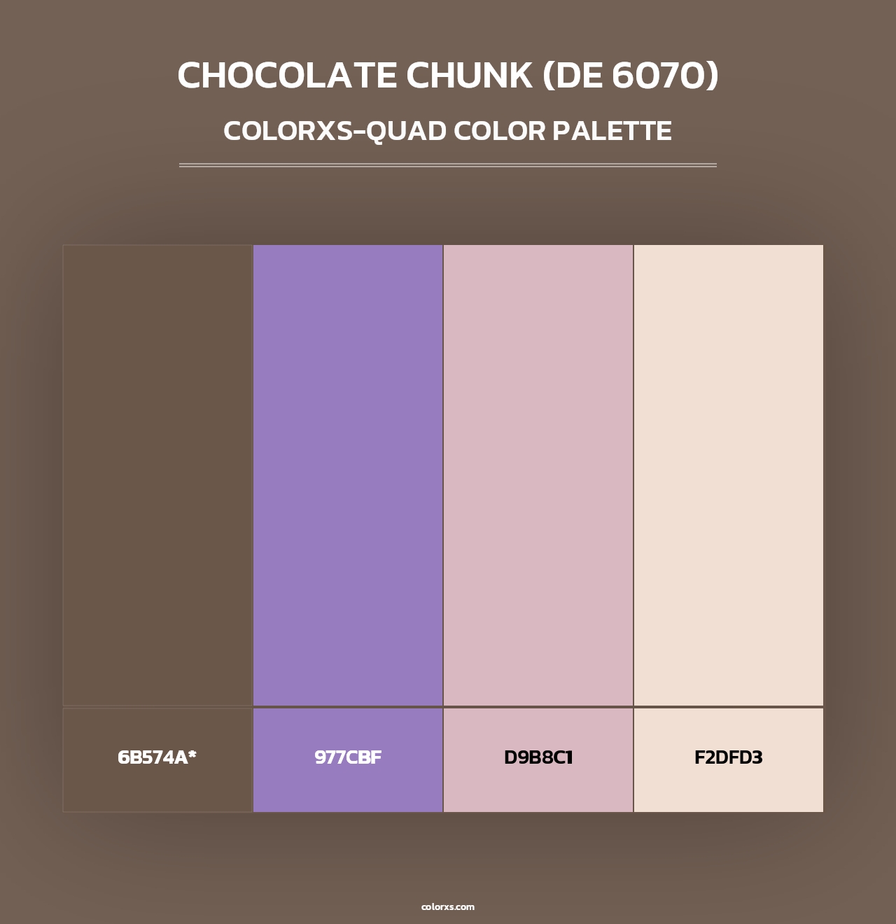 Chocolate Chunk (DE 6070) - Colorxs Quad Palette
