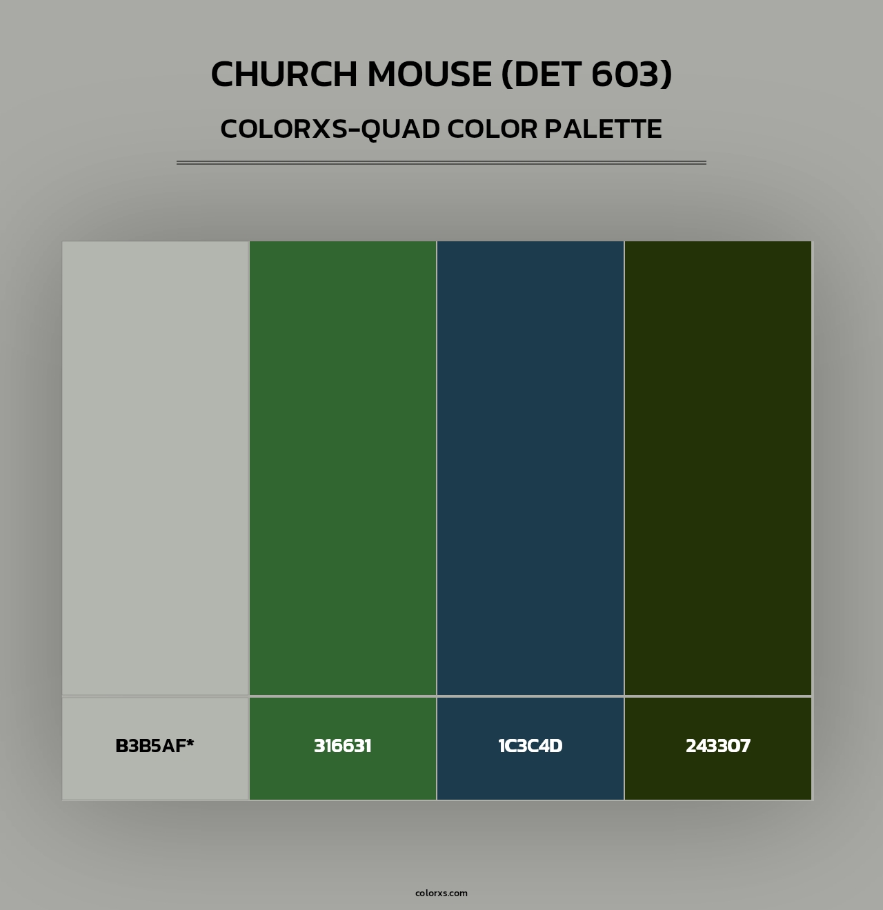 Church Mouse (DET 603) - Colorxs Quad Palette