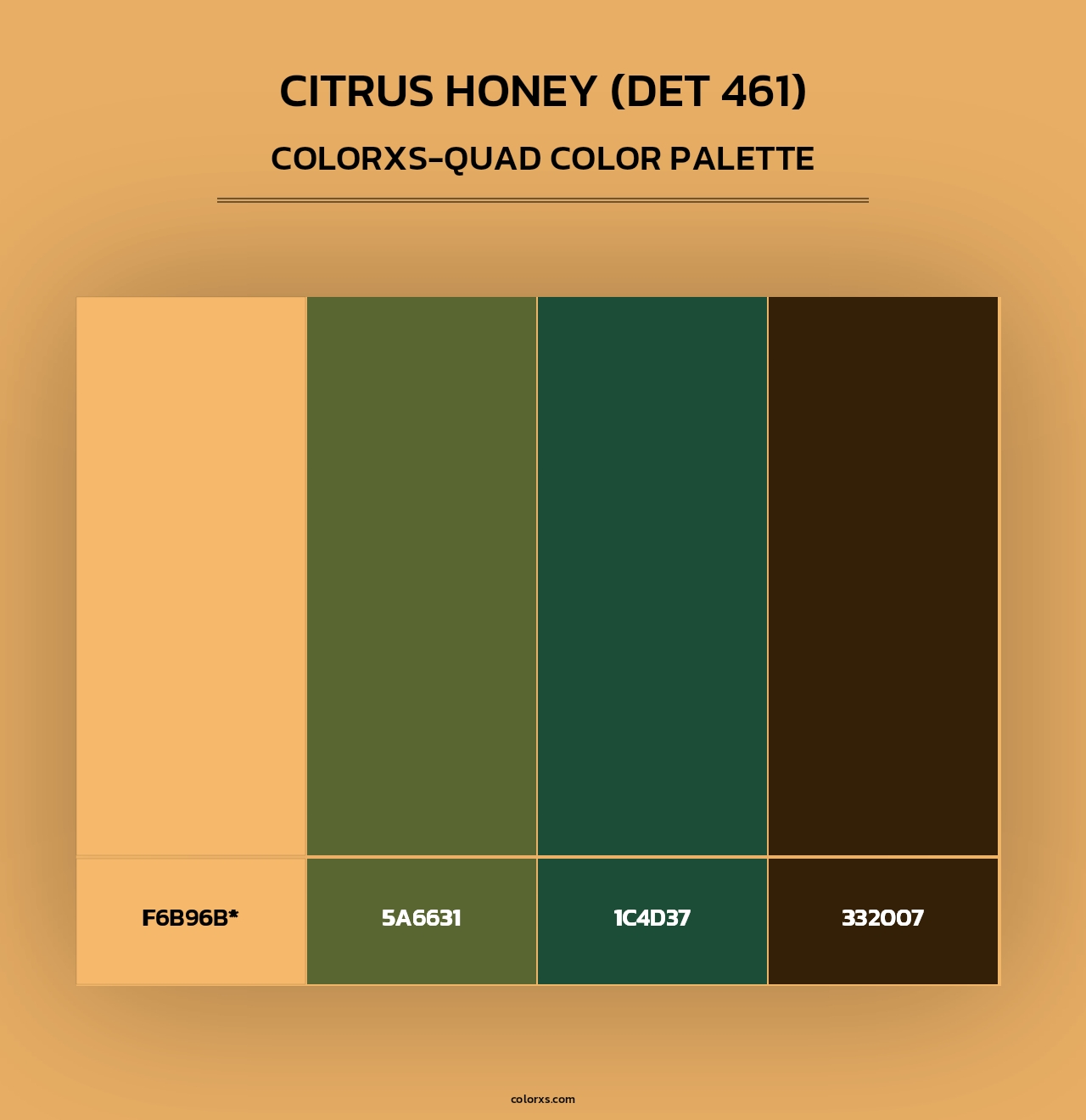 Citrus Honey (DET 461) - Colorxs Quad Palette