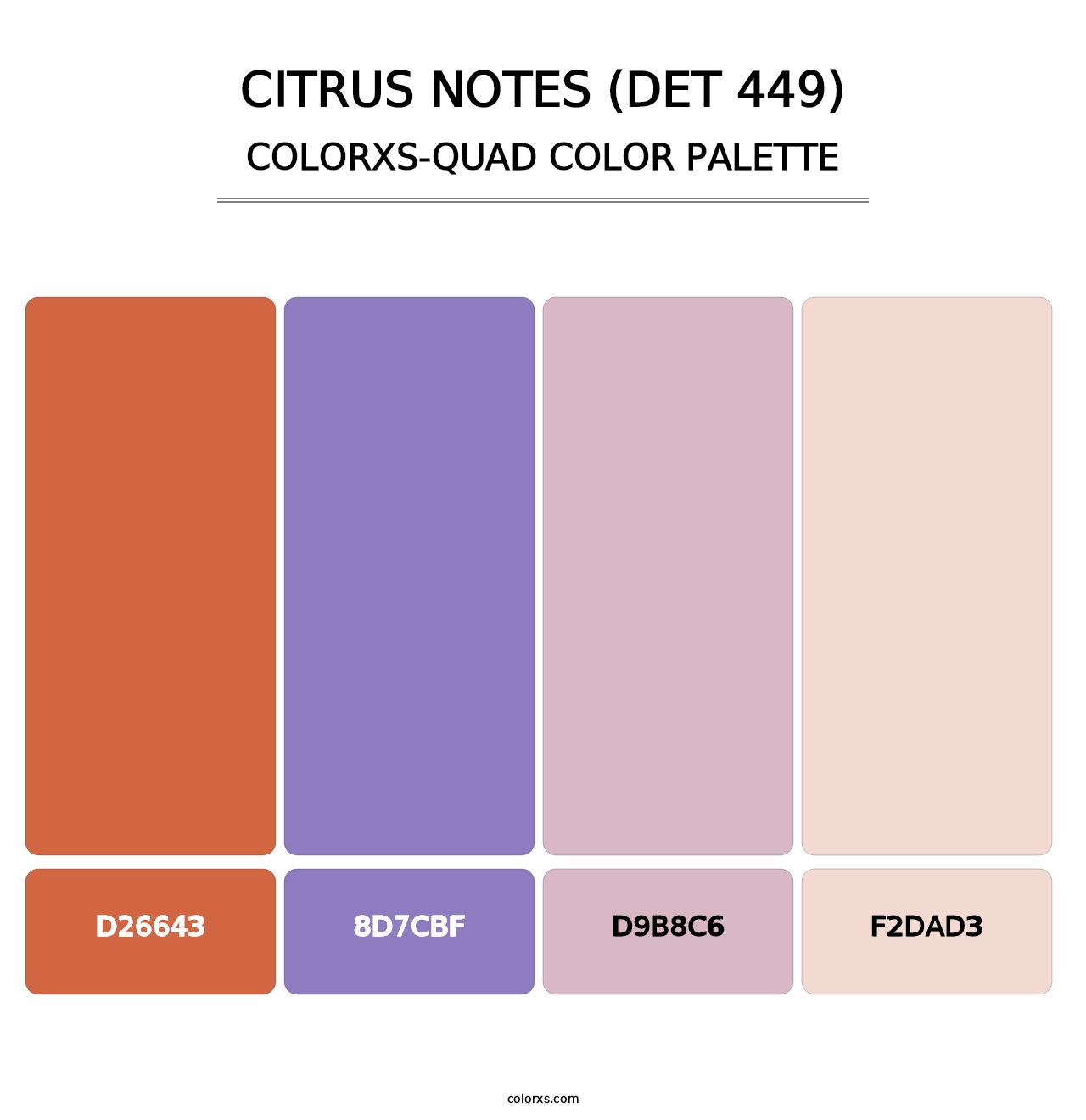Citrus Notes (DET 449) - Colorxs Quad Palette